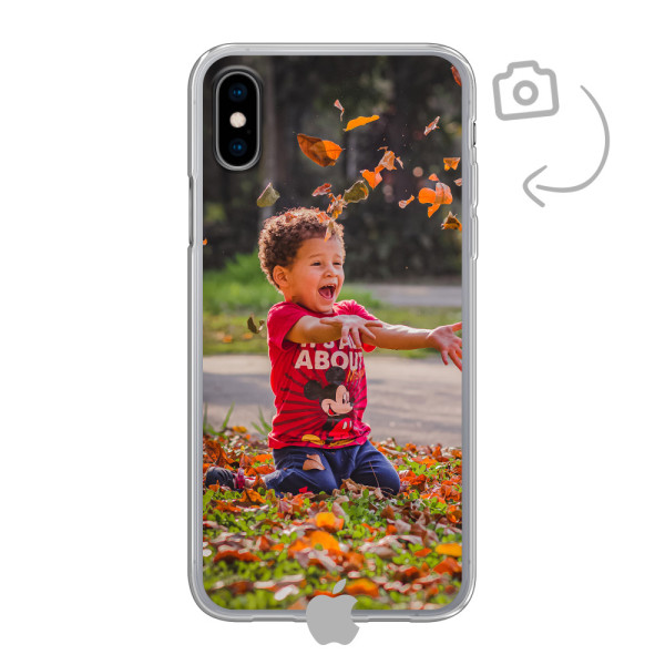 Funda de teléfono con impresión trasera suave para iPhone X/Xs