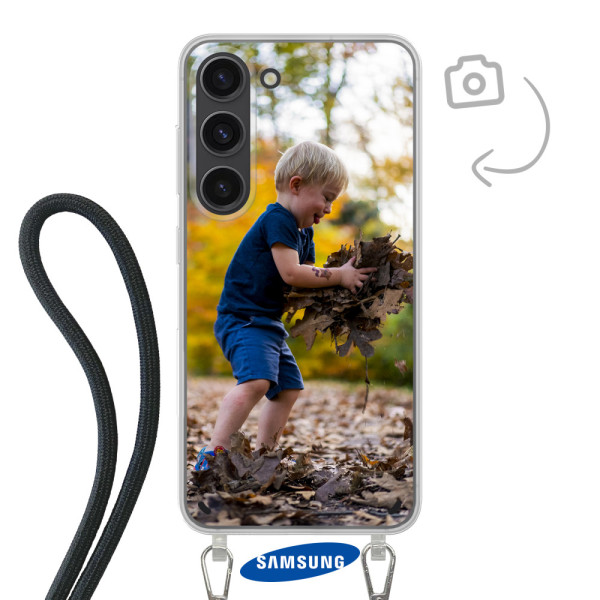 Funda de teléfono con cable para Samsung Galaxy S23