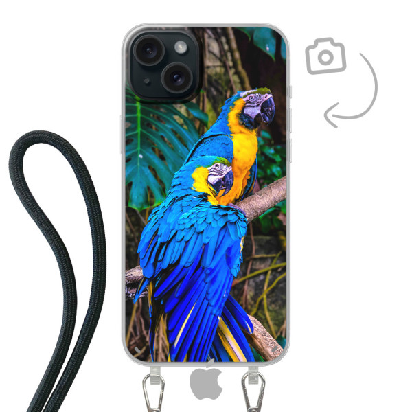 Funda de teléfono con cable para iPhone 15 Plus