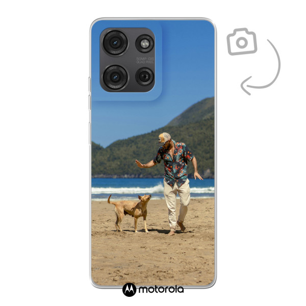 Funda de teléfono con impresión trasera suave para Motorola Moto G75